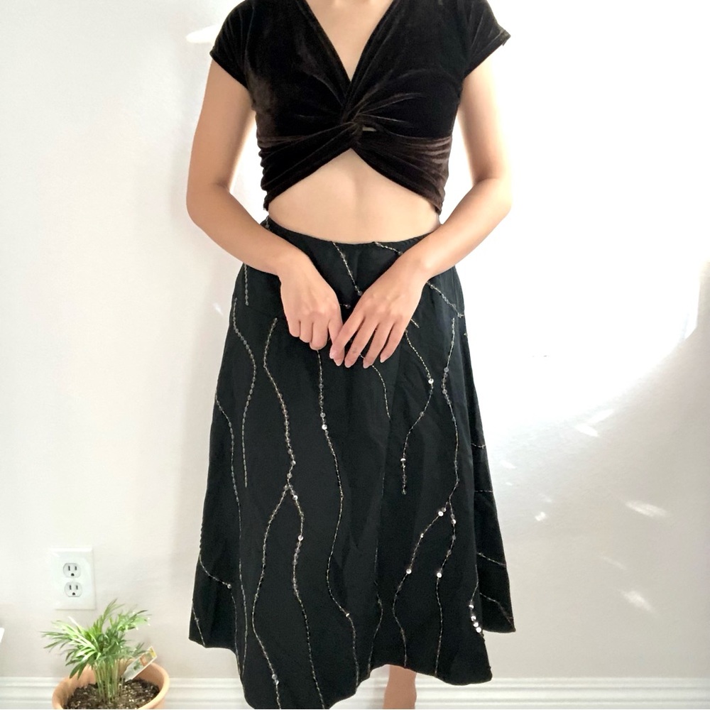 Gold sequins skirt